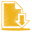 Yellow document download icon2